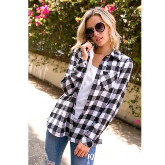 New! Clearance 🔥 Fleece Lined Buffalo Paid Flannel Shirt Back High Quality - Picture 6 of 9